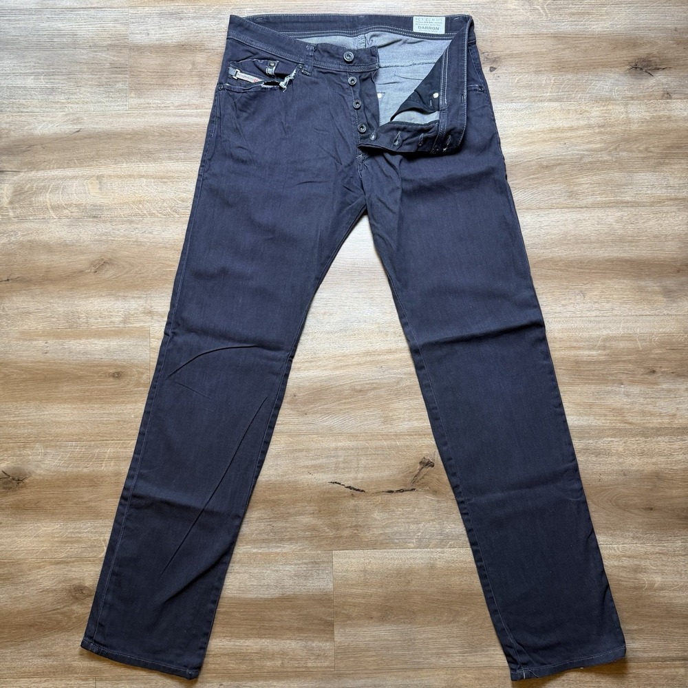 Diesel Darron Jeans Men 34x32 Purple Slim Tapered Stretch Dark Wash‎ Pants 0064U